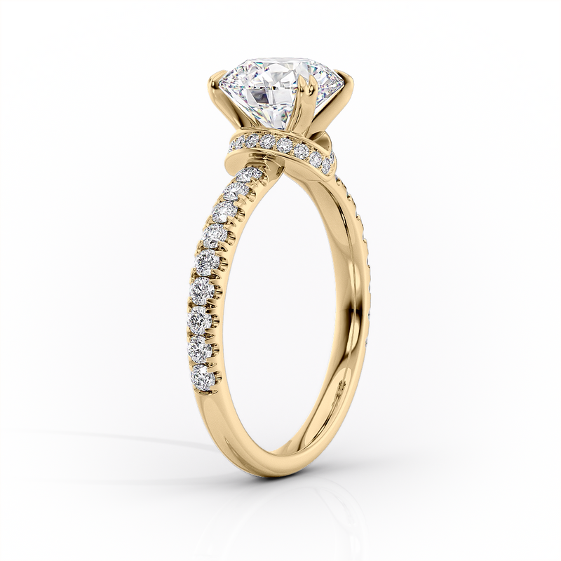 2 CT Asscher Cut Hidden Halo Pave Engagement Ring - Moissanite Diamond