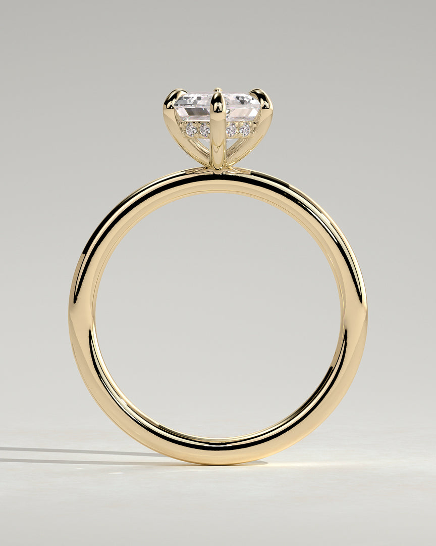 2 CT Elongated Hexagon Cut Solitaire Engagement Ring - Moissanite Diamond