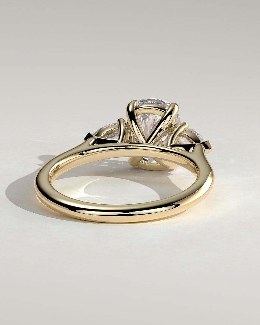 2 CT Oval Cut Three Stone Engagement Ring - Moissanite Diamond