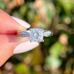 Cushion Infinity Proposal Ring