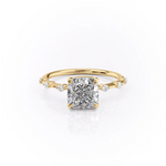 Cushion Cut Moissanite Ring