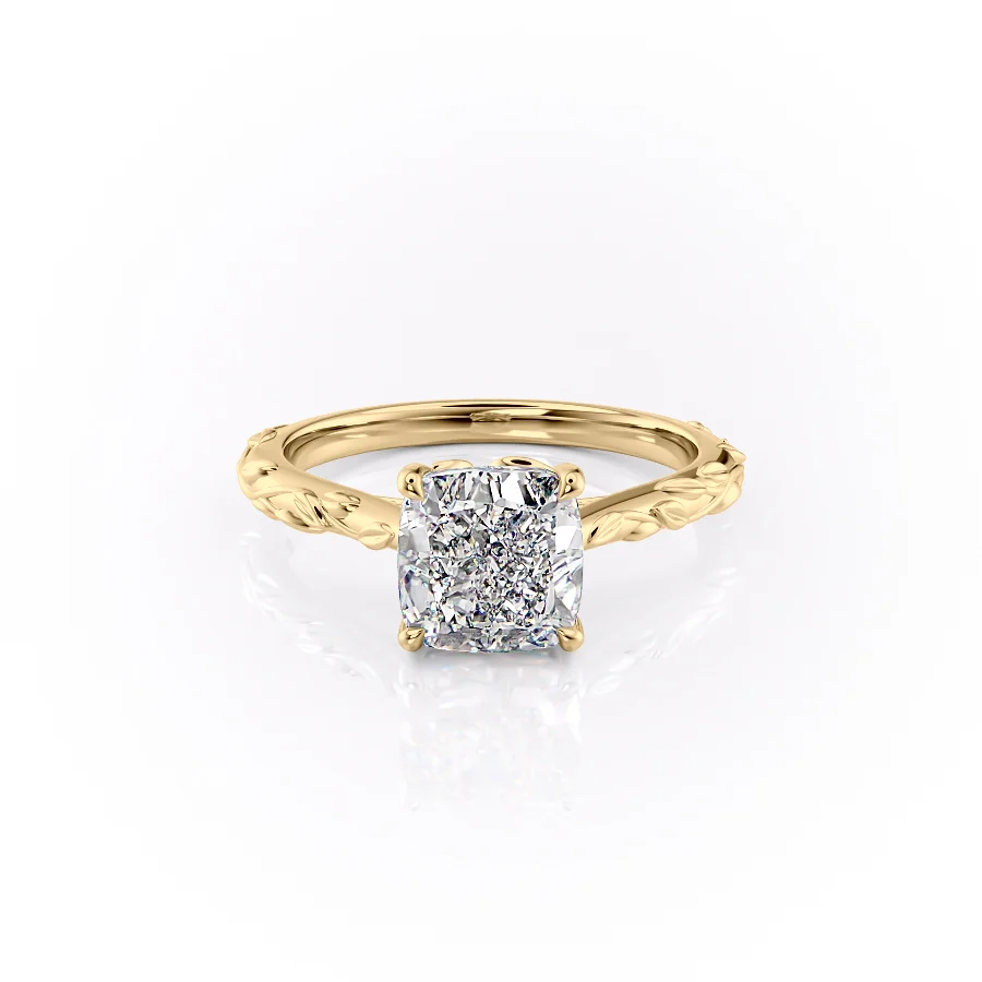 Cushion Cut Moissanite Ring