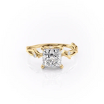 Princess Cut Twig Engagement Ring