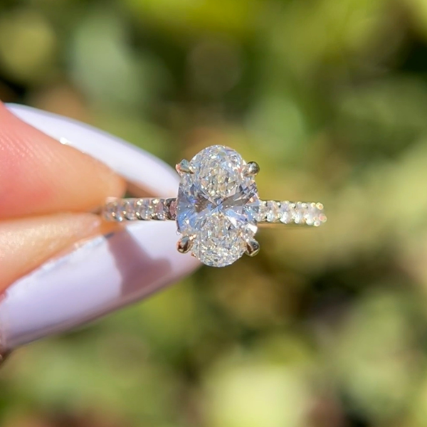 1 CT oval engagement ring