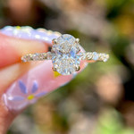 1 CT oval engagement ring