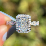 1 CT radiant engagement ring