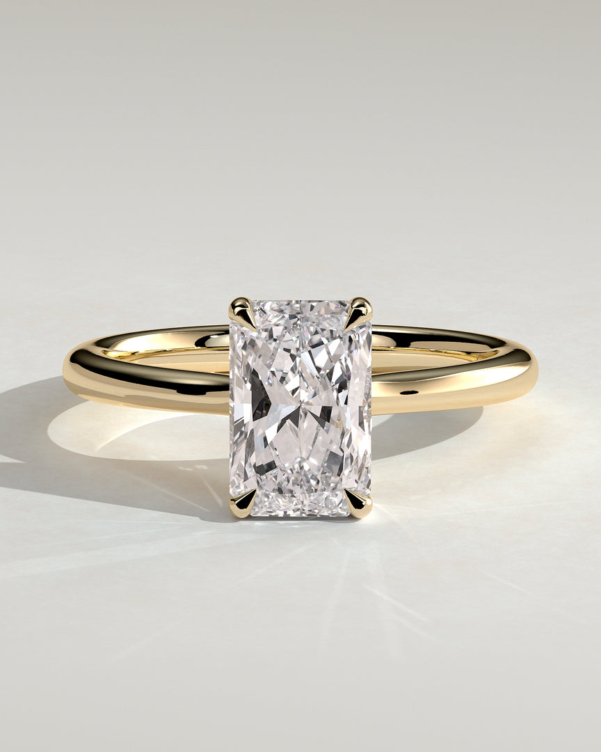 2 CT Radiant Cut Solitaire Engagement Ring - Moissanite Diamond