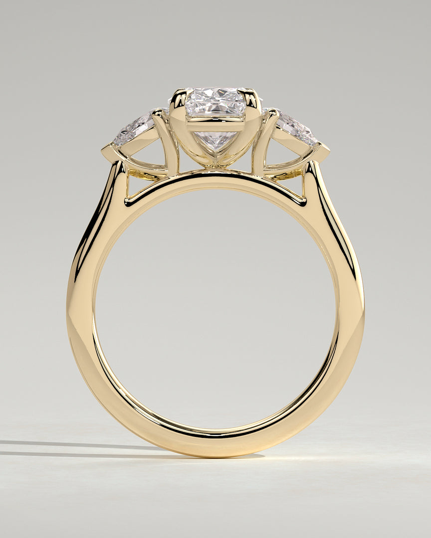 2 CT Oval Cut Three Stone Engagement Ring - Moissanite Diamond