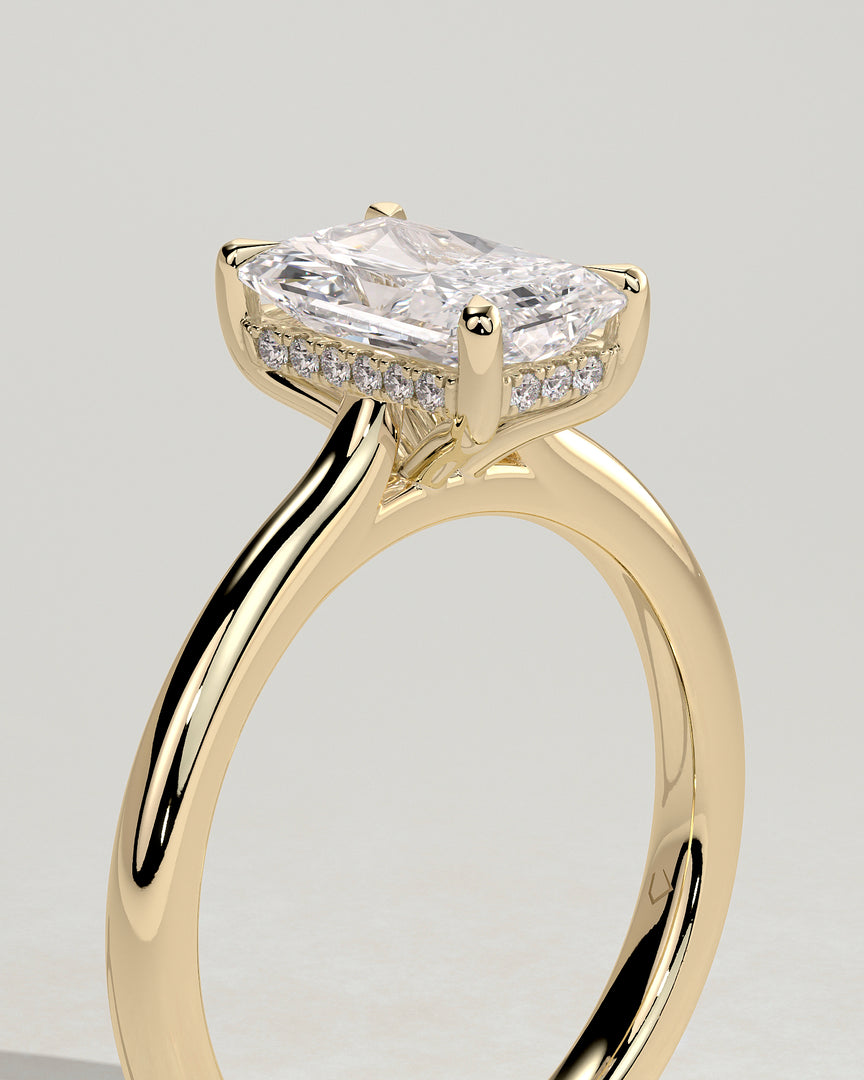 2 CT Radiant Cut Solitaire Engagement Ring - Moissanite Diamond