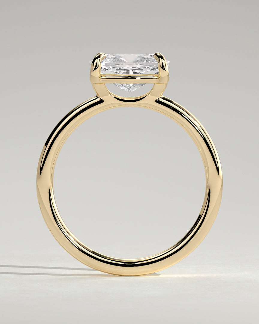 2 CT East-West Oval Cut Solitaire Engagement Ring - Moissanite Diamond