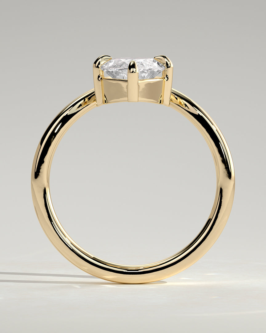 2 CT Marquise Cut V Band Engagement Ring - Moissanite Diamond