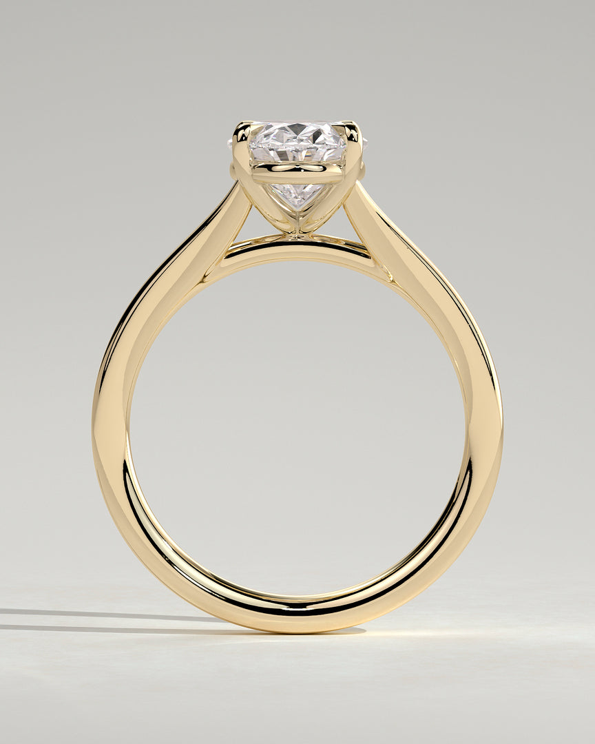 2 CT Oval Cut Split Shank Engagement Ring - Moissanite Diamond