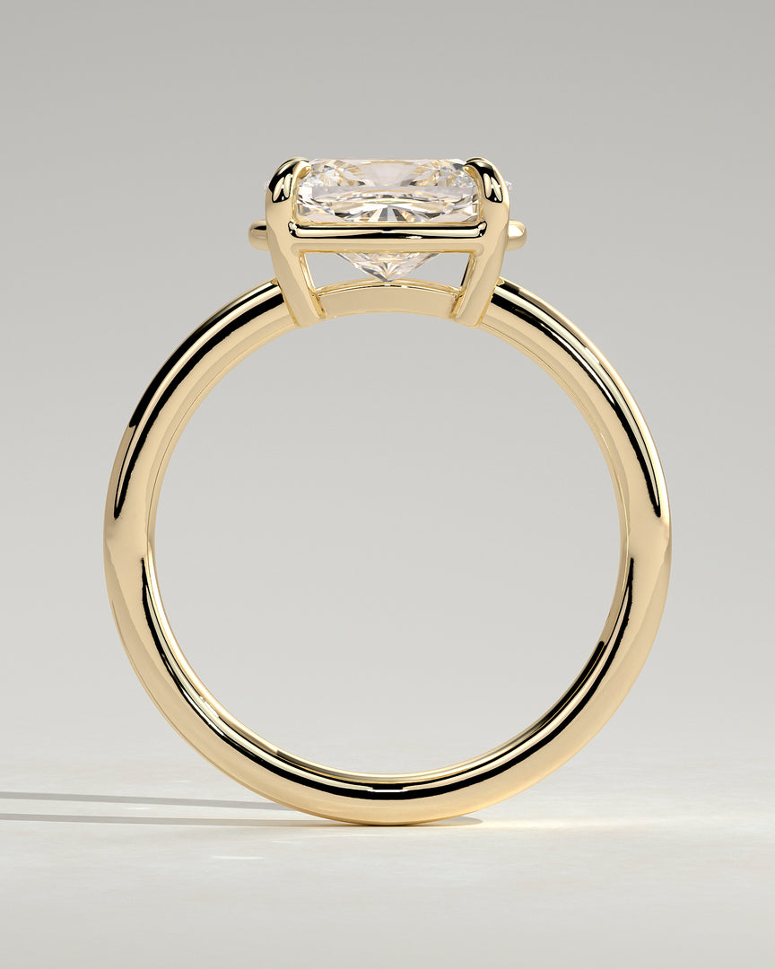 2 CT East West Oval Cut Bezel  Engagement Ring - Moissanite Diamond