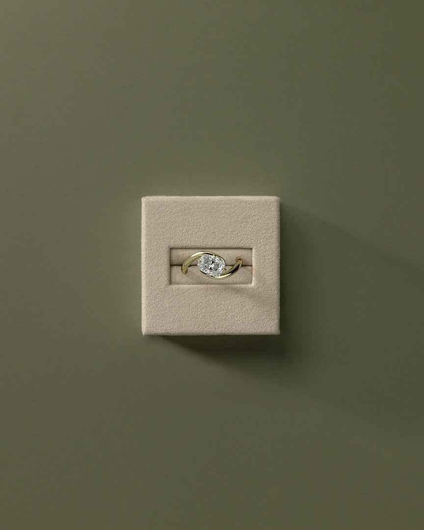 2 CT Elongated Cushion Cut Bypass Engagement Ring - Moissanite Diamond