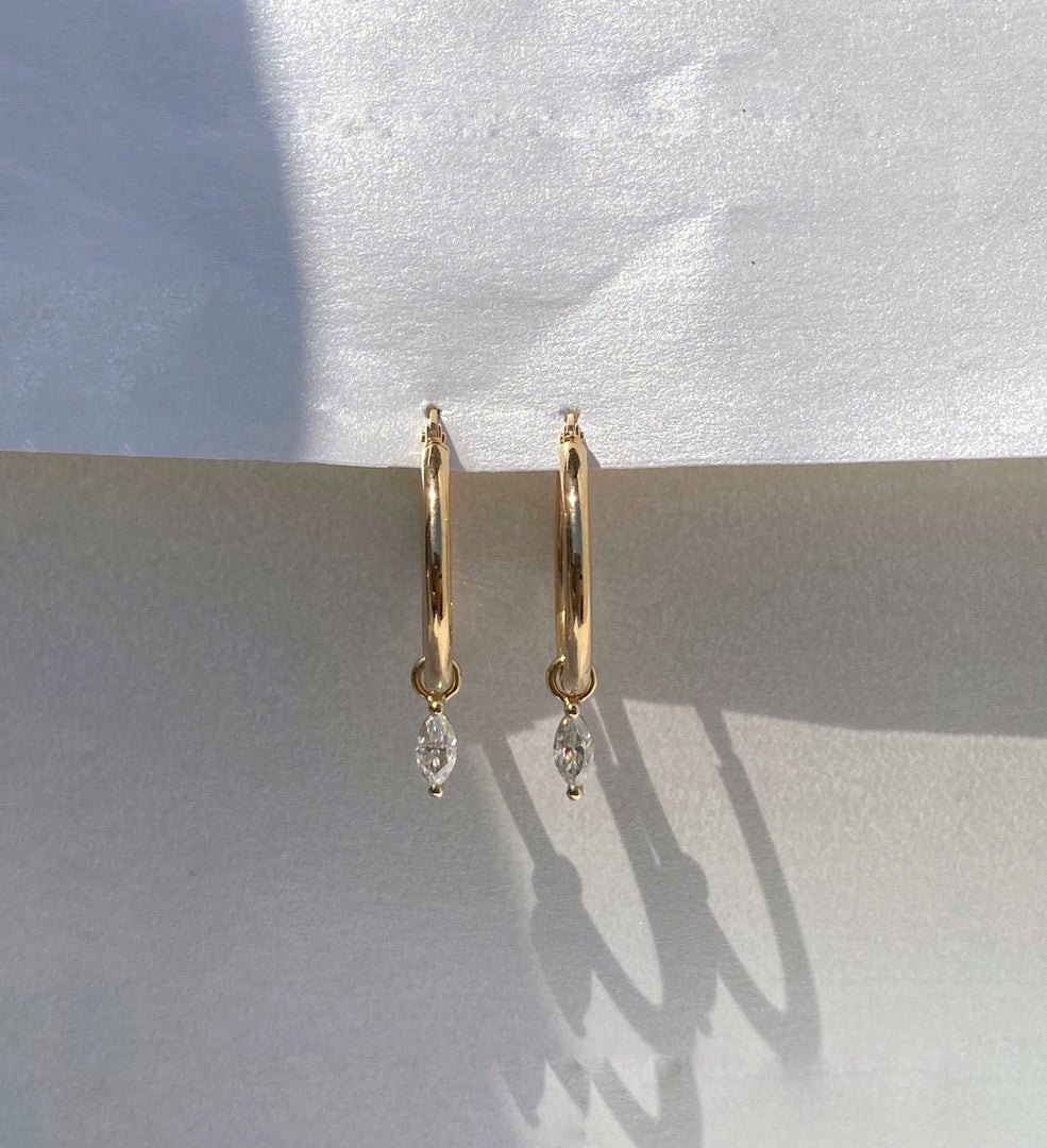 1 CT Marquise Cut Moissanite Diamond Earrings Charm
