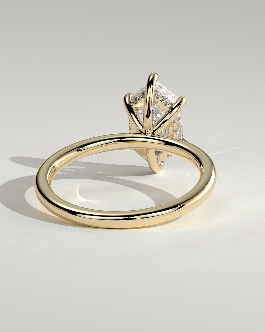 2 CT Elongated Hexagon Cut Solitaire Engagement Ring - Moissanite Diamond