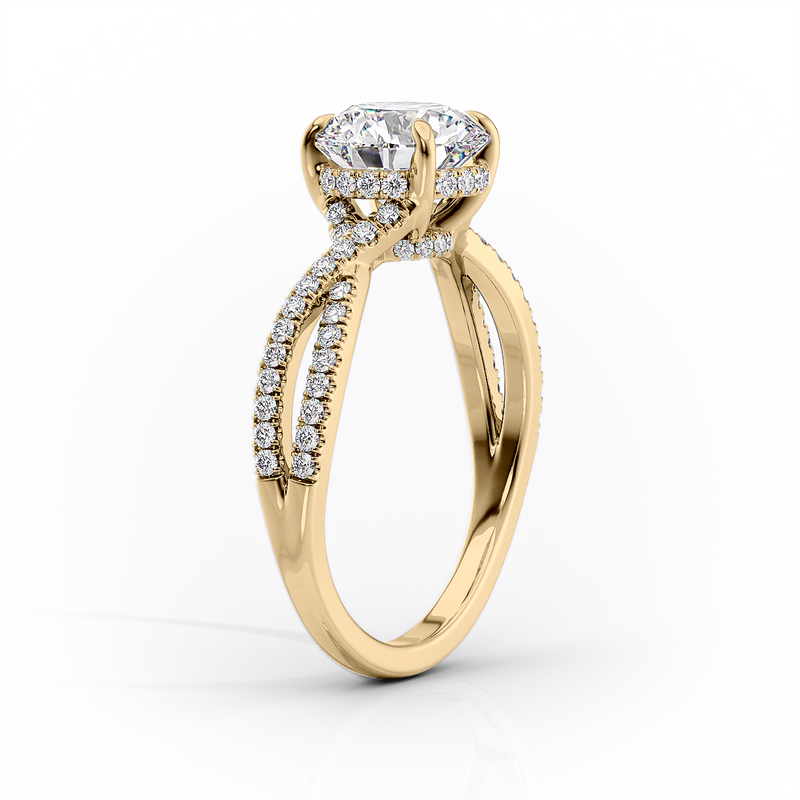 2 CT Asscher Cut Infinity Engagement Ring - Moissanite Diamond