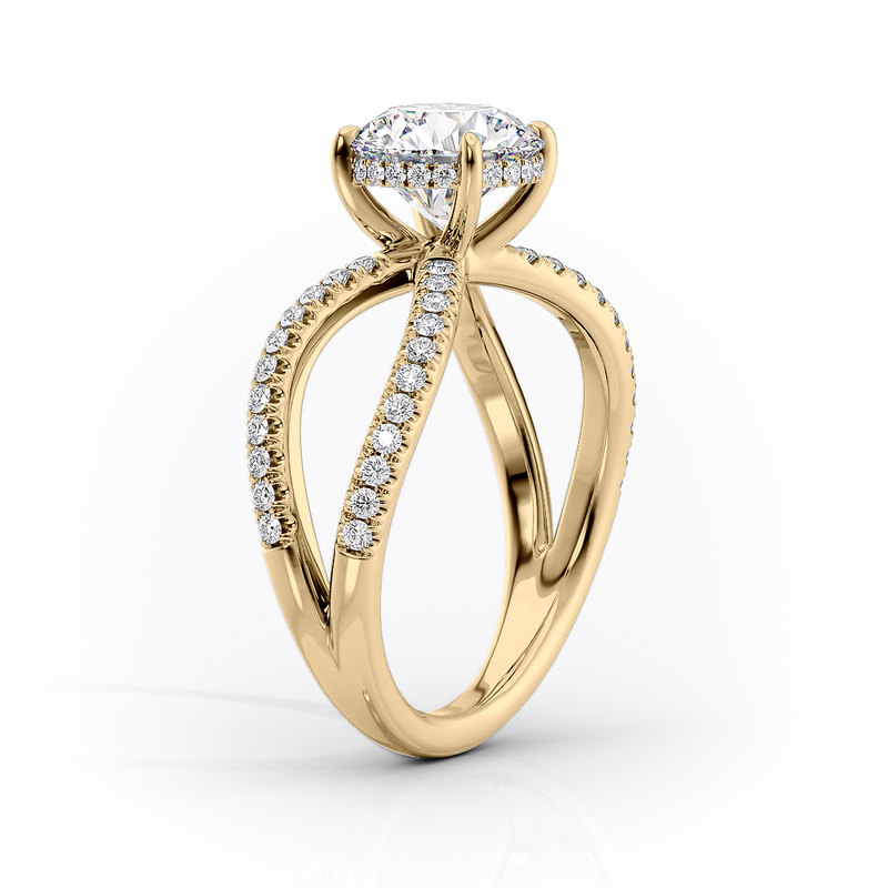2 CT Marquise Cut Split Shank Engagement Ring - Moissanite Diamond