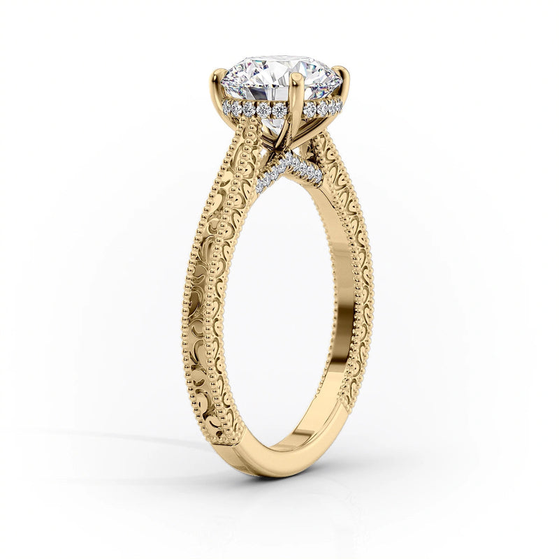 2 CT Pear Cut Vintage Engagement Ring - Moissanite Diamond