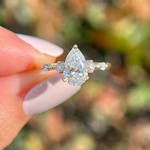 Pear Pave Proposal Ring