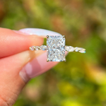 2 Carat Radiant Moissanite Ring