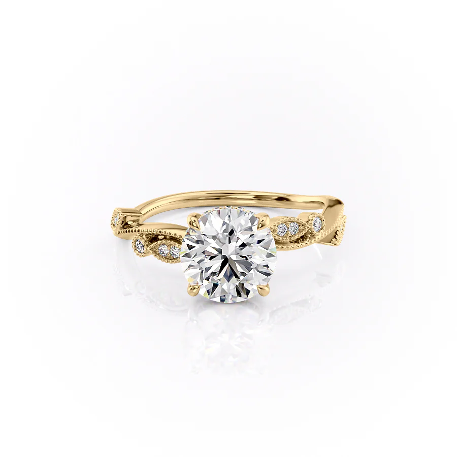 2 CT Round Cut Lab Grown Diamond Ring