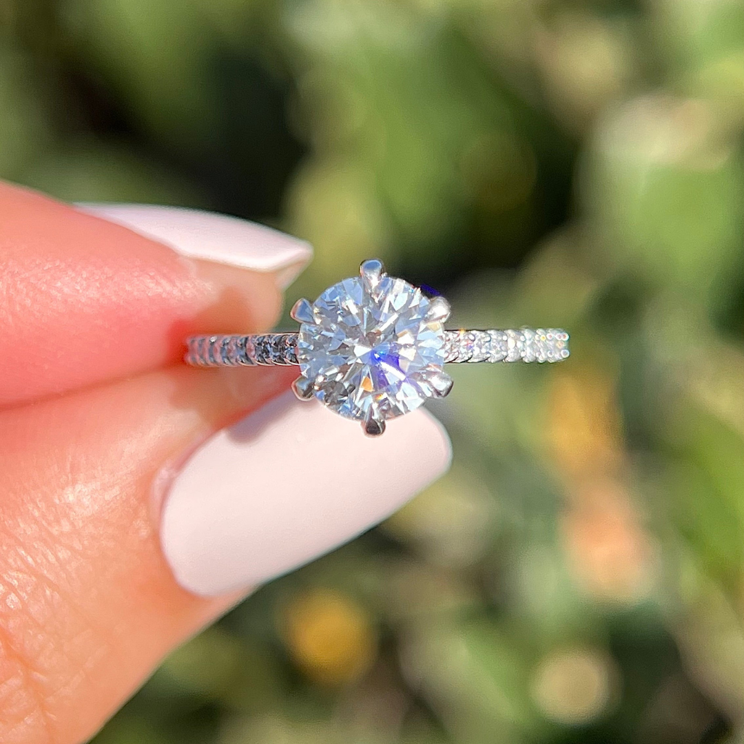 Round Pave Proposal Ring