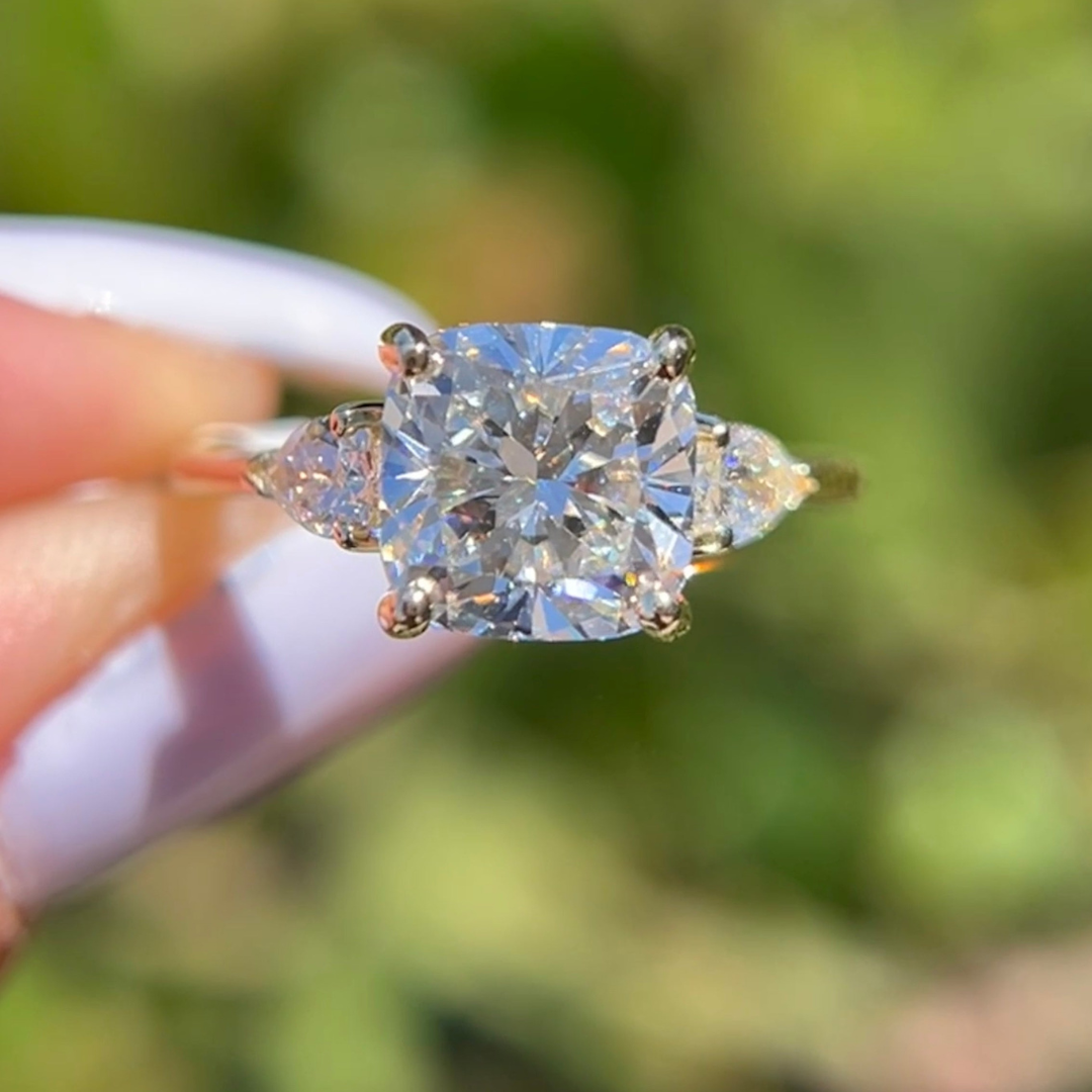 2 CT cushion engagement ring