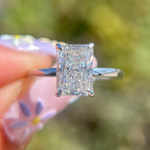 2 CT radiant engagement ring