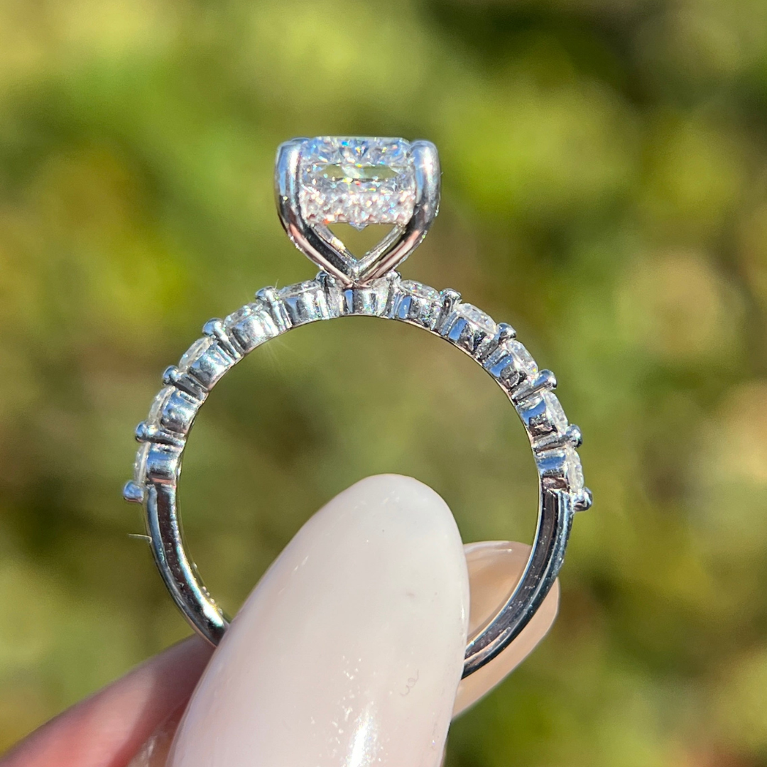 Radiant Cut Moissanite Ring
