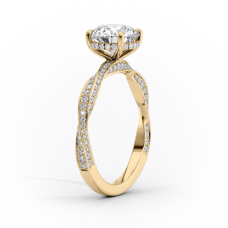 2 CT Asscher Cut Infinity Setting Engagement Ring - Moissanite Diamond