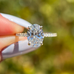 3 CT oval engagement ring