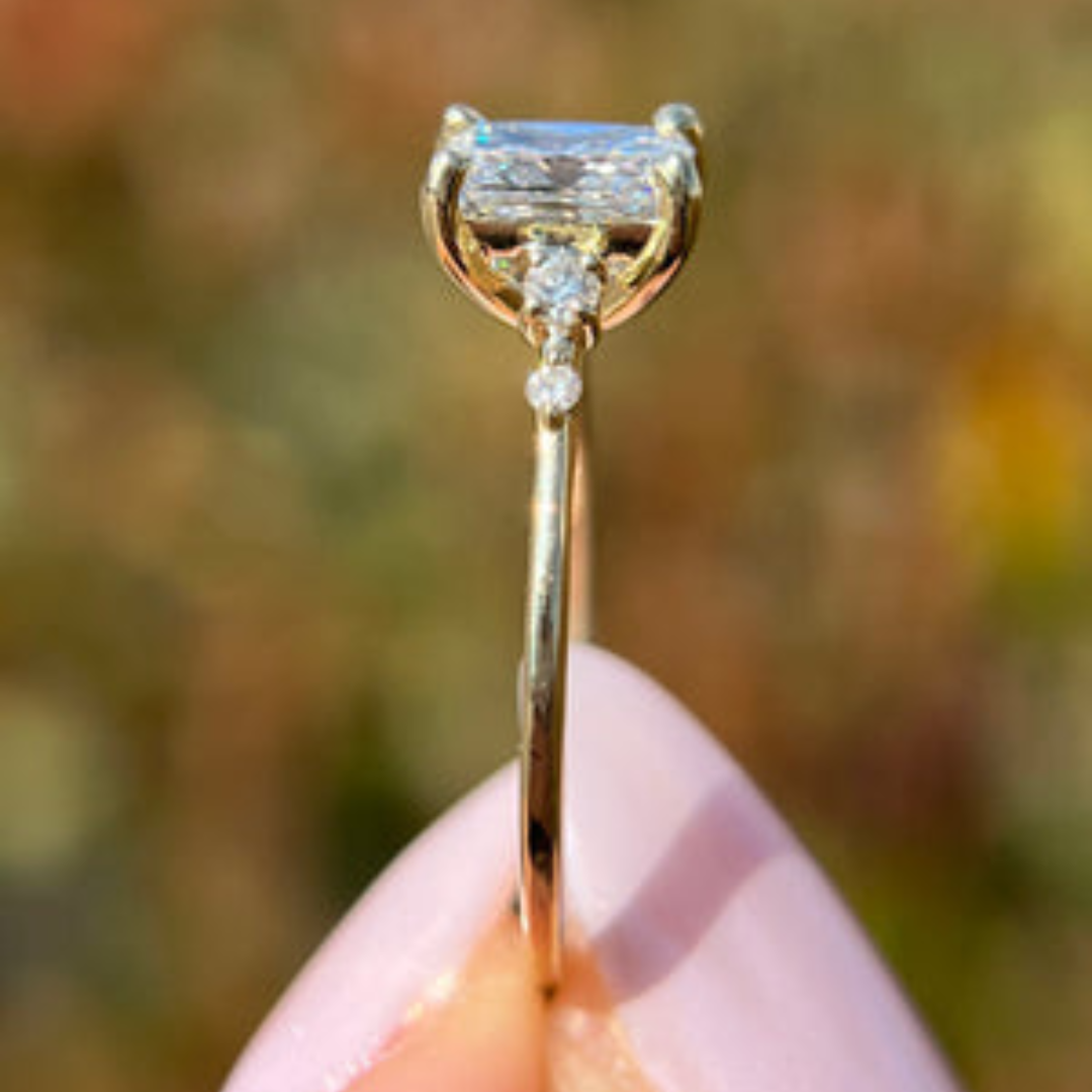 2 CT Radiant Cut Four Stone Engagement Ring - Lab Grown Diamond