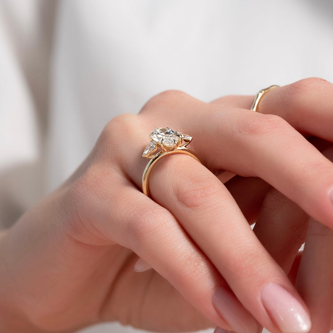 2 CT Marquise Cut Three Stone Engagement Ring - Moissanite Diamond