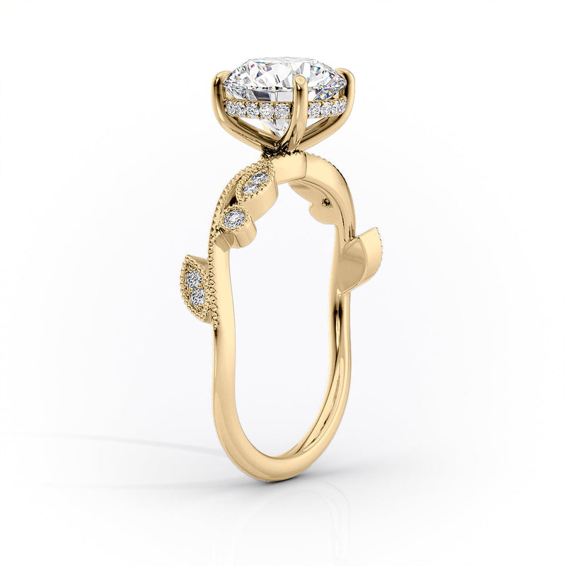 2 CT Oval Cut Mligrain Engagement Ring - Moissanite Diamond