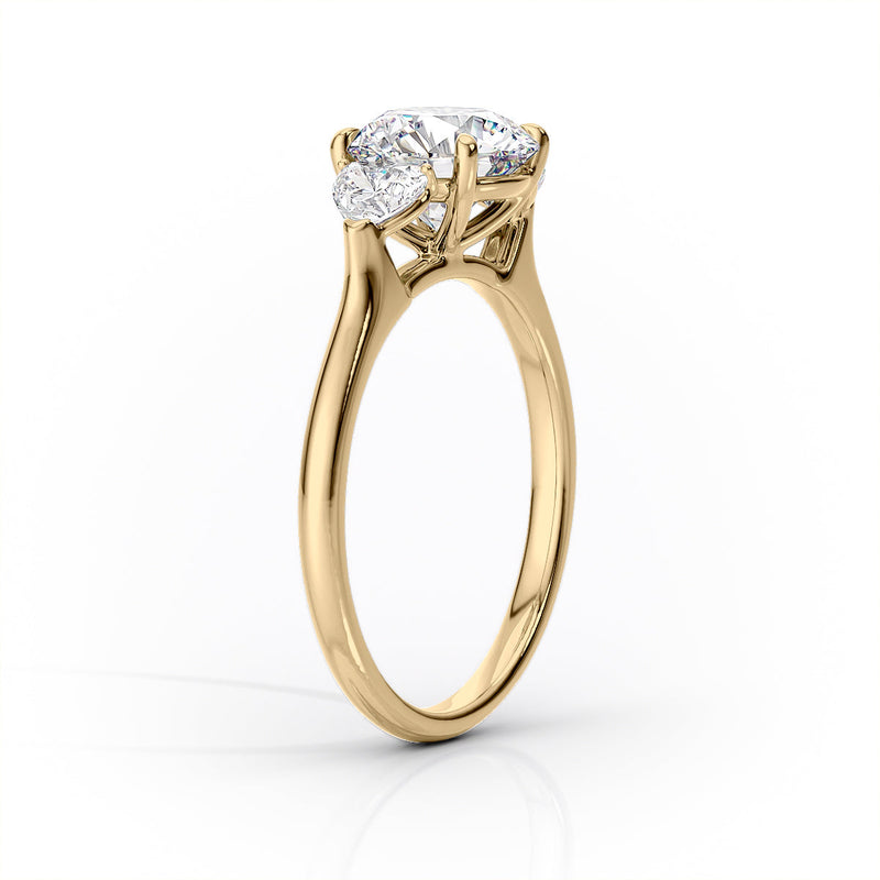 2 CT Oval Cut Three Stone Engagement Ring - Moissanite Diamond