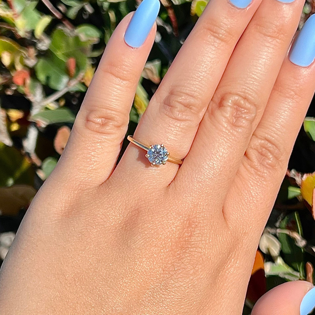 1 CT Round Cut Solitaire Engagement Ring - Lab Grown Diamond