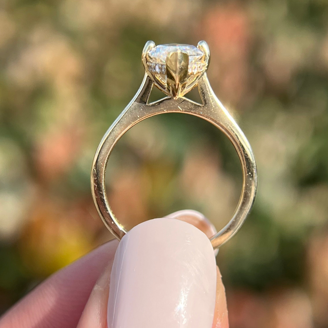 3 CT Marquise Cut Solitaire Engagement Ring - Lab Grown Diamond