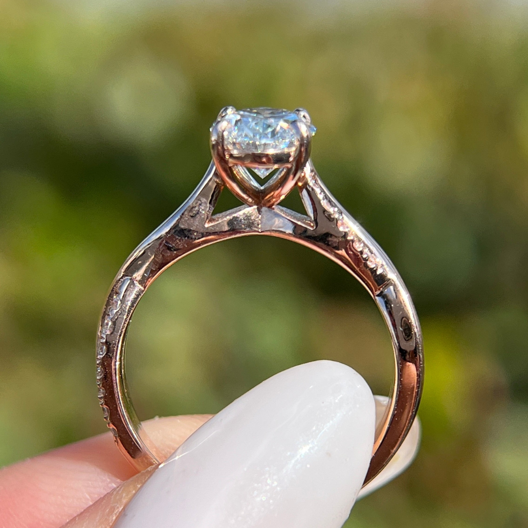 1 CT Oval Cut  Infinity Engagement Ring - Moissanite Diamond