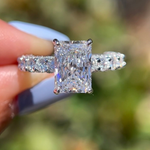 4 Carat Radiant Moissanite Ring