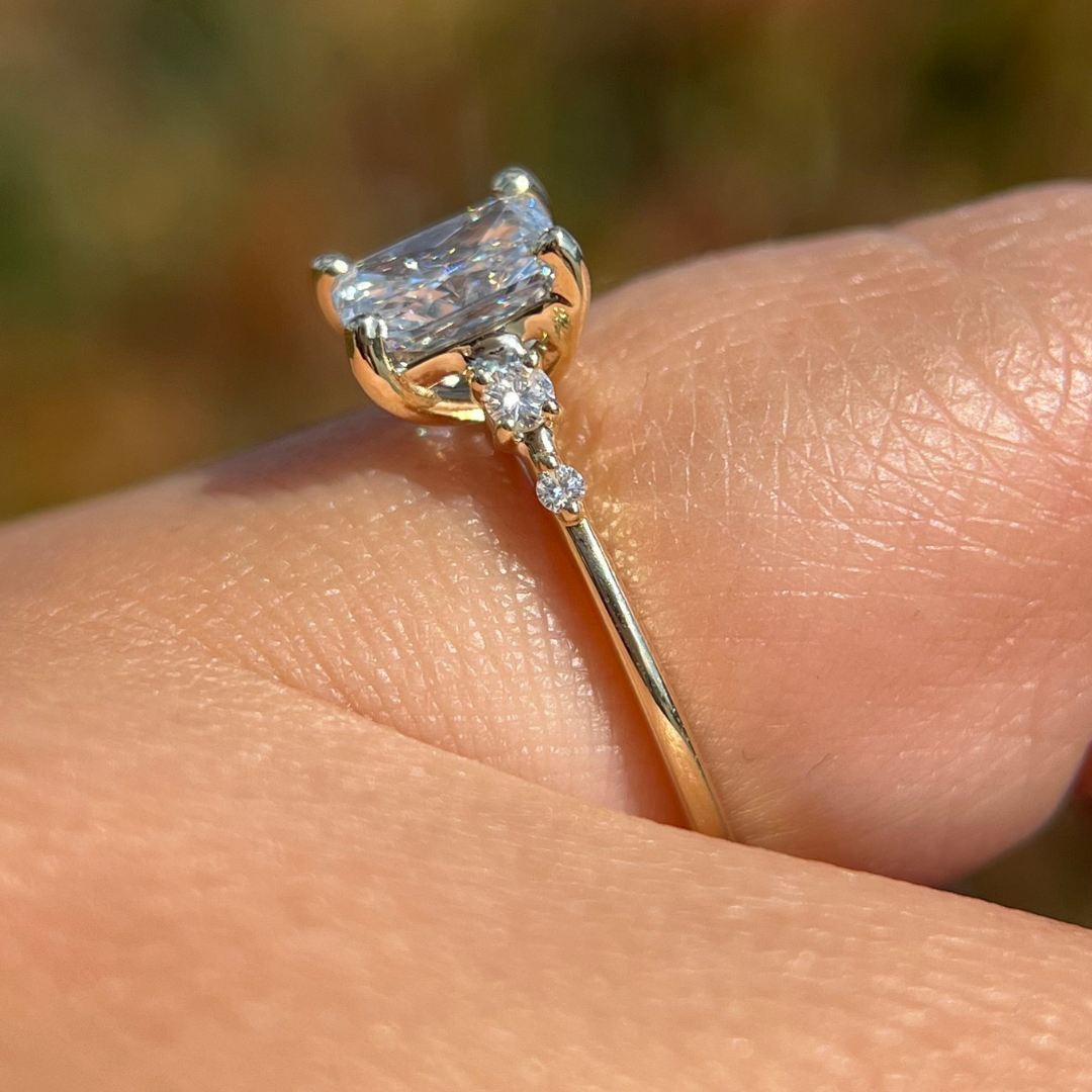 2 CT Radiant Cut Four Stone Engagement Ring - Lab Grown Diamond