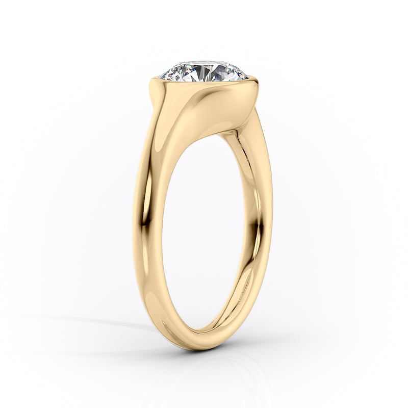 2 CT Pear Cut Signet Engagement Ring - Moissanite Diamond