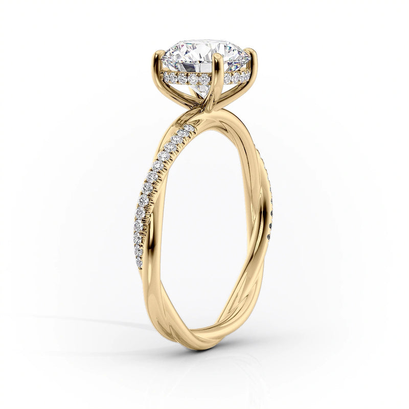 2 CT Princess Cut Infinity Hidden Halo Engagement Ring - Moissanite Diamond