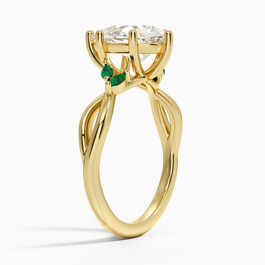 2 CT Pear Cut Moissanite Diamond Nature Inspired Engagement Ring