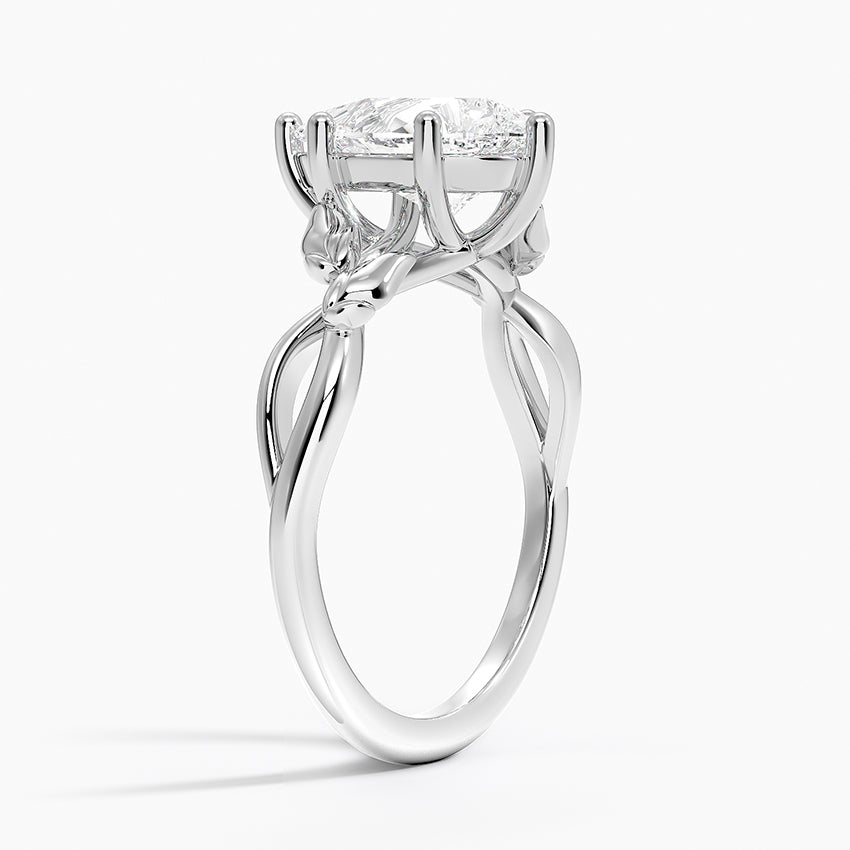 2 CT Pear Cut Moissanite Diamond Nature Inspired Solitaire Engagement Ring
