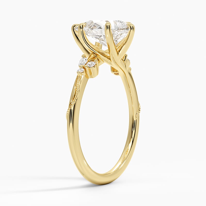 2 CT Pear Cut Moissanite Diamond Cluster Engagement Ring