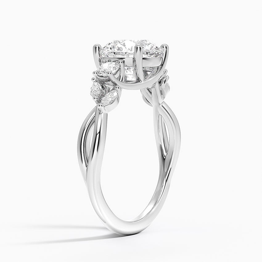 2 CT Round Cut Moissanite Diamond Infinity Cluster Engagement Ring