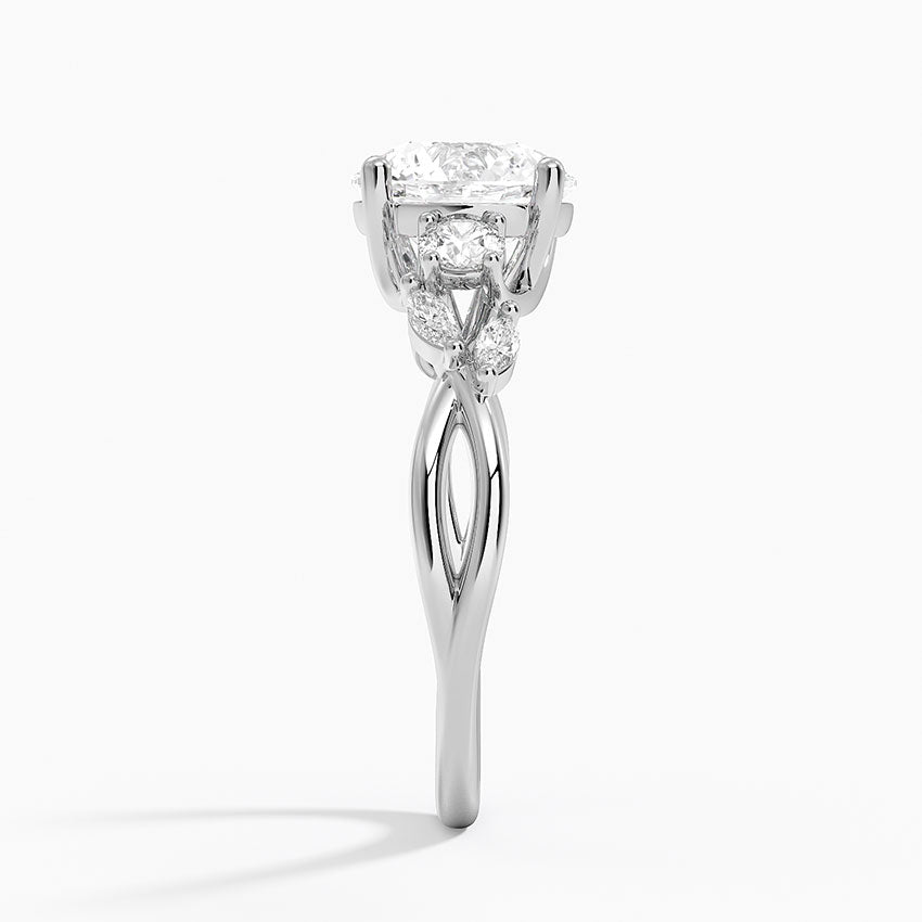 2 CT Round Cut Moissanite Diamond Infinity Cluster Engagement Ring