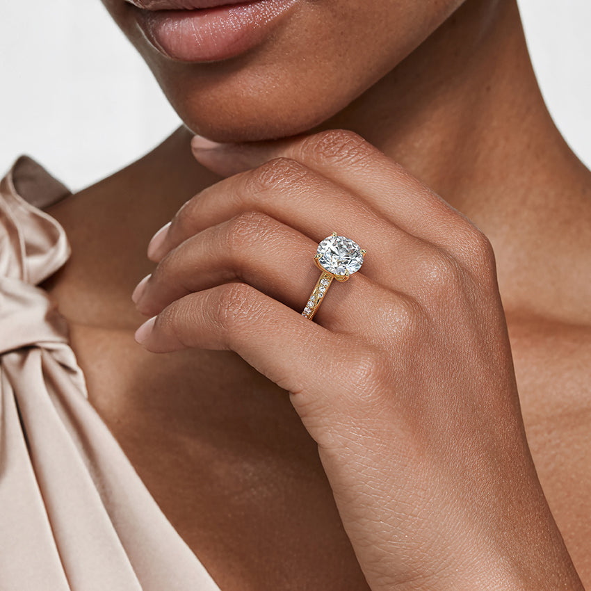 1 CT Round Cut Moissanite Diamond Nature Inspired Engagement Ring