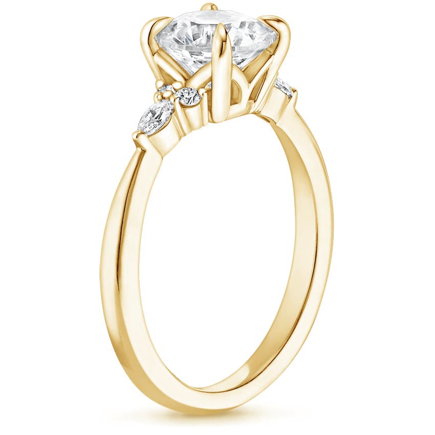 1 CT Oval Cut Moissanite Diamond Cluster Bridal Ring Set